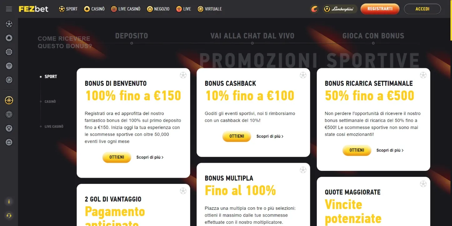 Bonus su Fezbet Italia