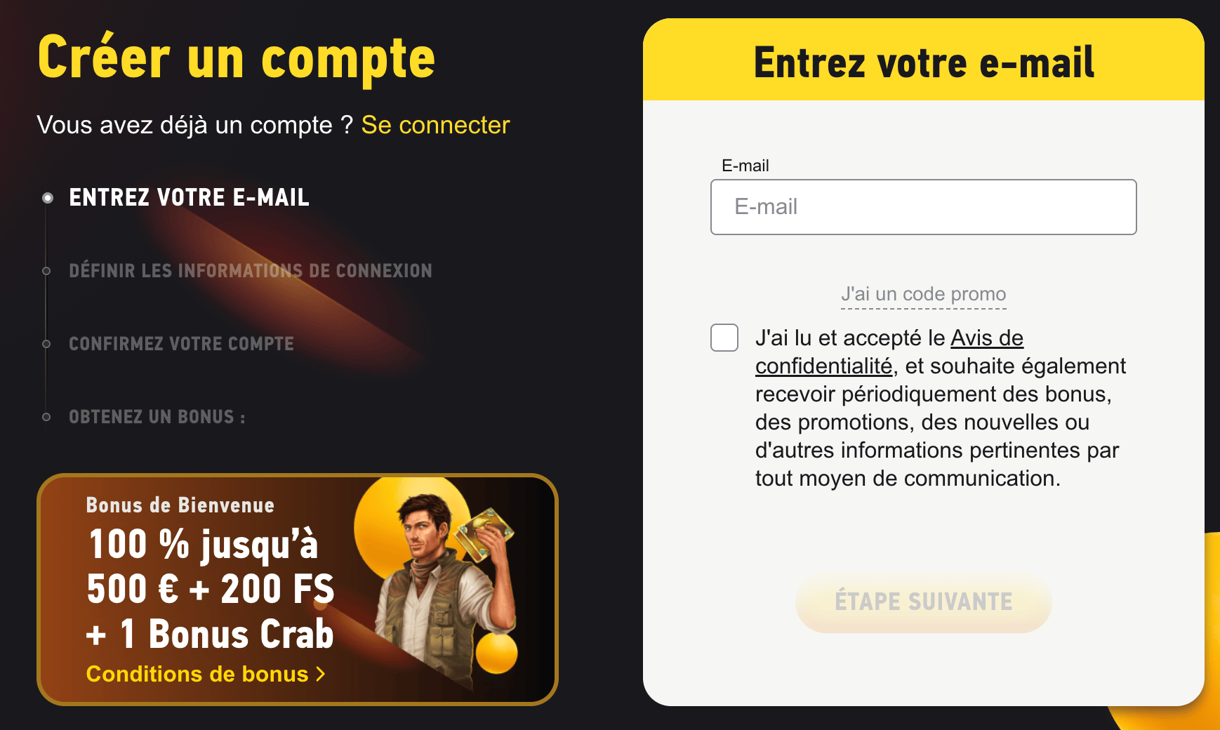 Fezbet Formulaire d'inscription Fezbet Inscription Nouveaux Utilisateurs
