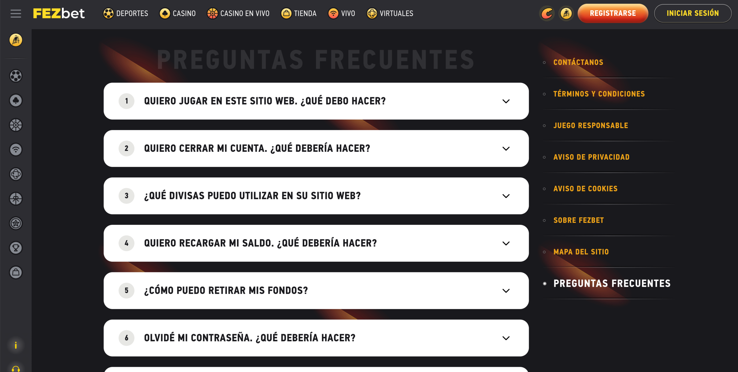 Métodos de pago para recargas y retiros